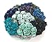 WADSUWAN SHOP 100 pcs Mulberry Paper Patch Mexican Sunflowers Flowers 40x40mm Mulberry Paper Flower Scrapbooking Wedding DIY Craft Supplies Card (10 Colors)