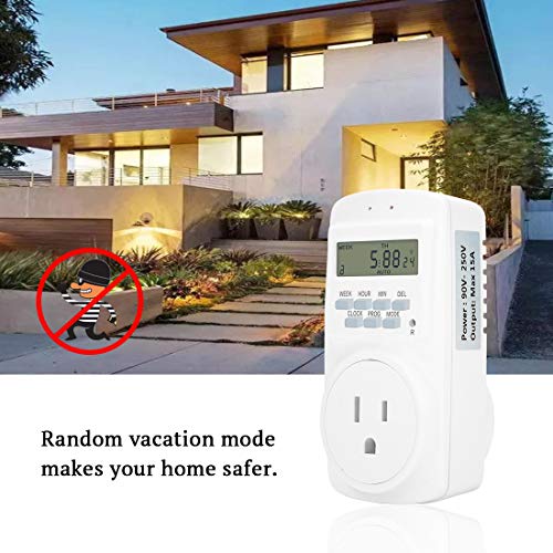 Outlet Timer, Digital Programmable Timer,7 Day Weekly Heavy Duty Smart