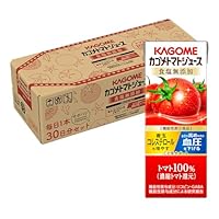 Kagome Tomato Juice, Salt Free, 7.8 fl oz (200 ml) Paper Pack x 30 Bottles (30 Days Per Day, Functional Licopene, GABA, Blood Pressure, Good Cholesterol) (Amazon.co.jp Exclusive)