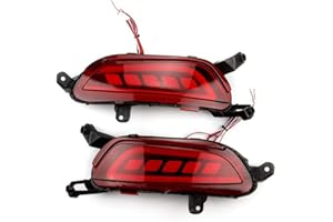 2Pcs LED Rear Reflector Fog Lamp Bumper Light Brake Light Turn Signal Light for Mazda CX-3 CX3 2015-2019