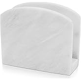 Radicaln Marble Napkin Holder 5.5" Inch White Handmade Dining Table Napkins Holder - Simple Modern Home & Kitchen Paper Towel