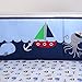Wowelife Blue Crib Bedding Sets Sea Octopus and Whale Baby Crib Sets 7 Piece(Blue-7 Piece)