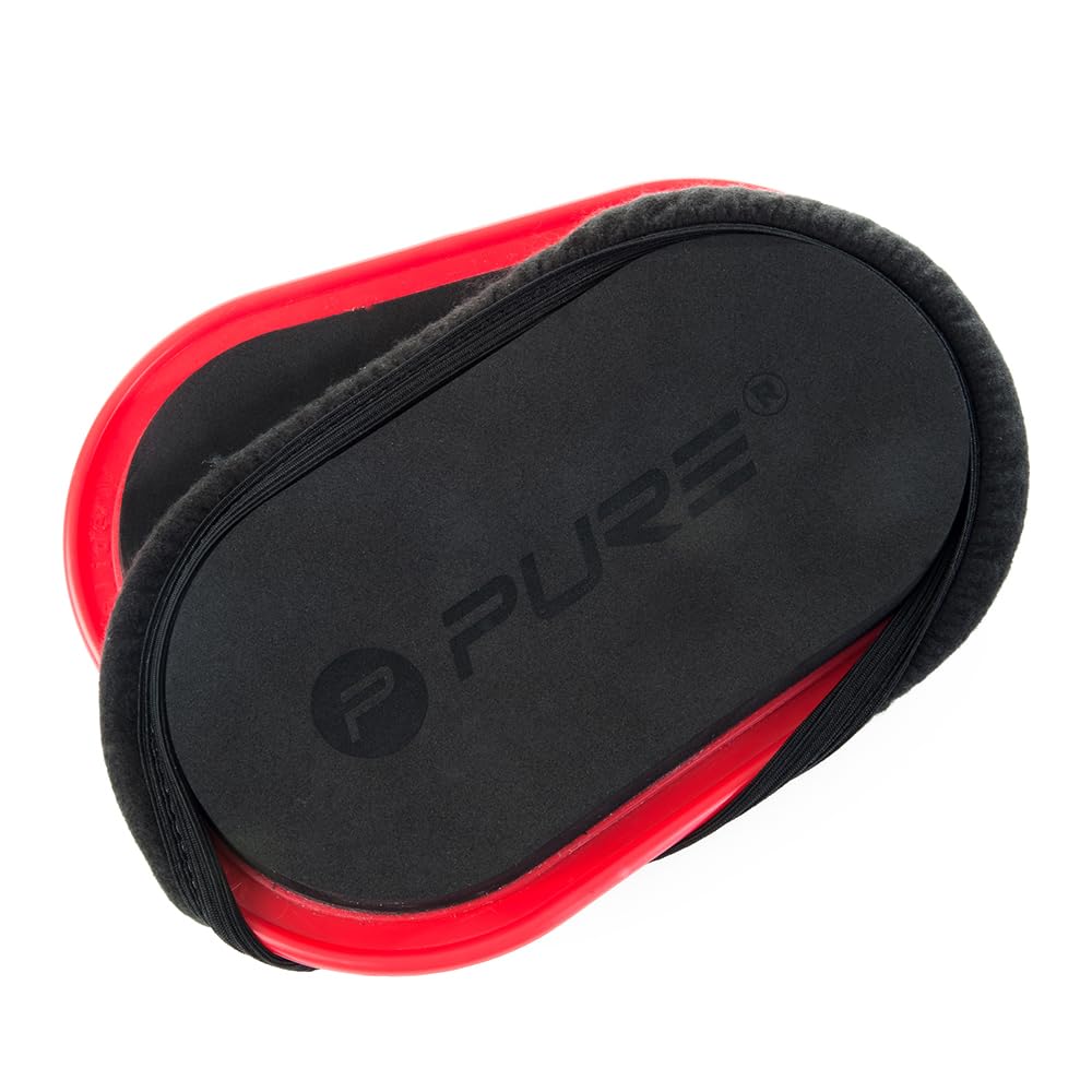 Pure2Improve Unisex Pure 2 Pieces Slide Pads, Black/Red, One Size
