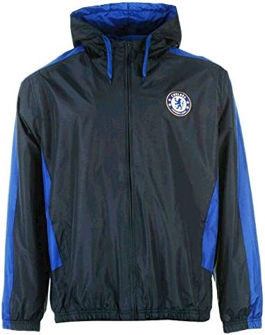 Official CHELSEA FC Hooded Shower Jacket - Mens XL (Navy)