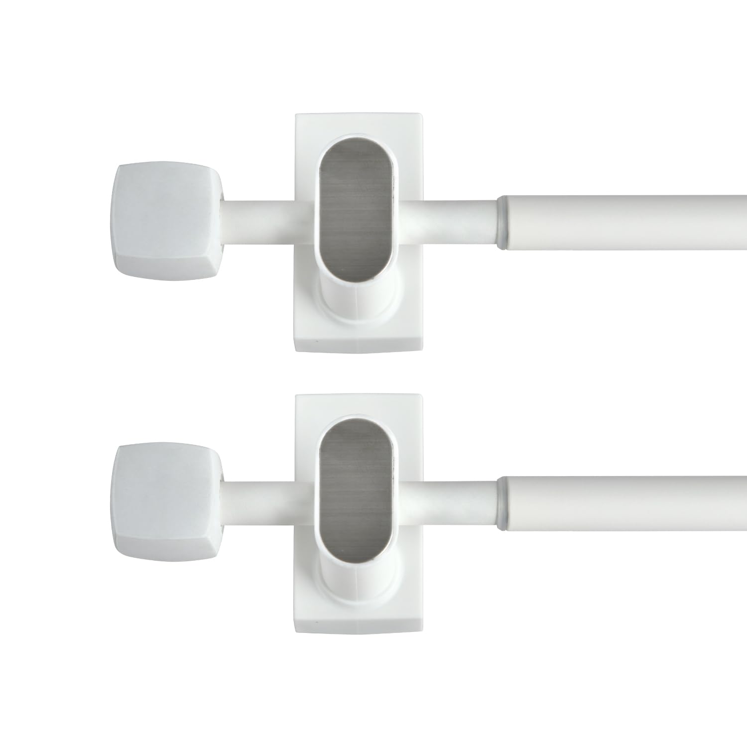Photo 1 of 2 Pack Magnetic Curtain Rod for Metal Doors Windows,9 to 16 Inch,Multi-Use Adjustable Appliance for Iron and Steel Place,Tool Free,White