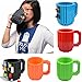 Brick Mugs Fubarbar 12 oz Coffee Cups Funny Tea Mug Beverage Cup Built-on Building Bricks enjoy Creative Time (pink)