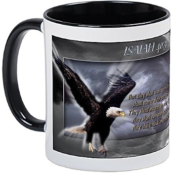 Terry Redlin Eagle Sculpted Mug - 16 Oz Ceramic, Flying Free Design, Microwave & Dishwasher Safe