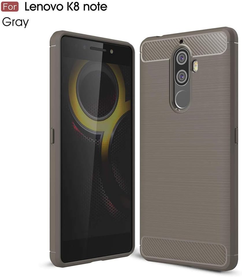 Lenovo K8 Note Case, Carbon Fiber Flexible TPU Rubber Soft Silicone Full-Body Protective Cover for Lenovo K8 Note