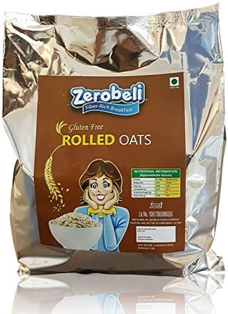 Zerobeli Premium Gluten Free Rolled Jumbo Oats, 1.2 kg