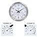 Hippih 10 Inch Silent Non-ticking Wall Clock- Metal Frame Glass Cover