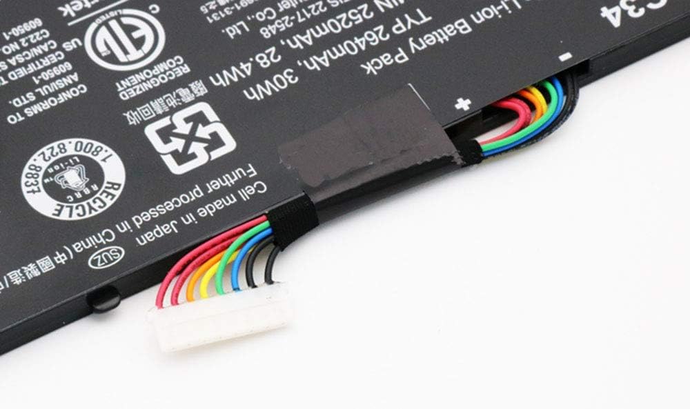 ASKC 30WH 2640mAh AC13C34 Laptop Battery for Acer Aspire V5-122P V5-122P-0408 V5-122P-0467 V5-122P-0468 E3-111 E3-112 V5-132 V5-132P Series 3ICP5/60/80 KT.00303.005 - Image 4