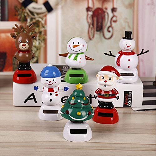 image for POTENCO ABS Solar Powered Dancing Christmas Santa Claus Snowman Decora