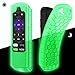 Fintie Case for Roku Ultra 4661 (2018)/ Ultra 4660 (2017), Roku 1/2/ 3/4 Remote Controller- Casebot (Honey Comb Series) Light Weight (Anti Slip) Shockproof Silicone Cover, Green Glow