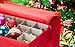 Handy Laundry Christmas Ornament Storage - Stores upto 64 Holiday Ornaments, Adjustable Dividers, Zippered Top, Two Handles. Storage Box Keeps Holiday Decorations Clean and Dry for Next Season. (Red)