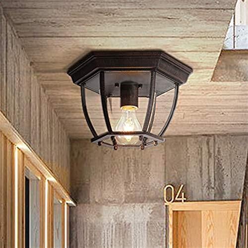 Zhgy シャンデリア 工業用風ledランプ屋外バルコニーのためのレトロ円形の天井