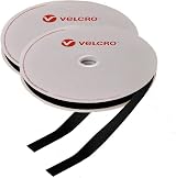 VELCRO Brand 20mm Sew On Hook & Loop Black 5m Roll