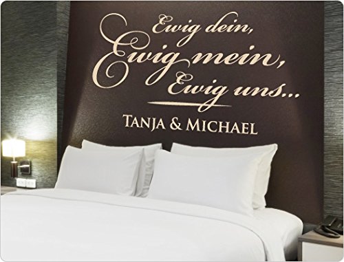 Wandtattoo Ewig dein, ewig mein, ewig uns. Spruch Sprüche Wandspruch