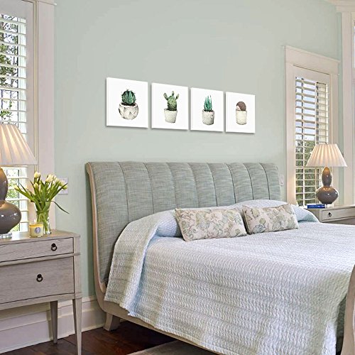 SUMGAR Summer Stretched Canvas Wall Art, 4 Pieces