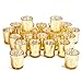 MICROSUN Gold Votive Candle Holder Bulk Set Of 24 - Speckled Mercury Glass Tealight Candle Holders Perfect Centerpieces for Home Table & Wedding Prom, - 2.67