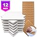 Ceramic Tiles for Crafts Coasters Kit - 12 White Tiles, Cork Backing Pads, 16 Reusable Stencils, Acrylic Paint, Pallet, Brushes - Coaster Pouring Bundle