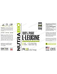 nutrabio 100% puro l-leucine Powder – 500 gramos
