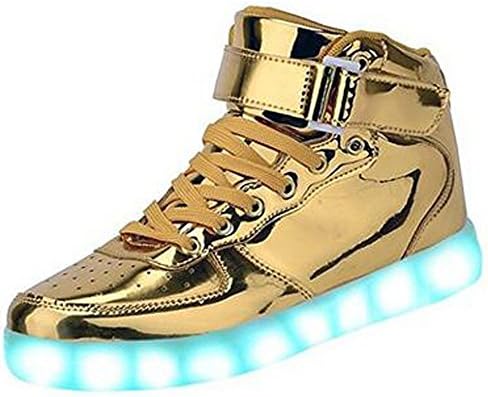 Kids Boy Girl Toddler High Top Led Light Up Flashing Sneakers Shoes shjin28