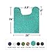 MAYSHINE Around Toilet Area Rug | Soft Non-Slip Bathroom Mat, Absorbent Microfiber, Machine Washable | Alfombra de Baño para Inodoro, Antideslizante y Lavable | 24