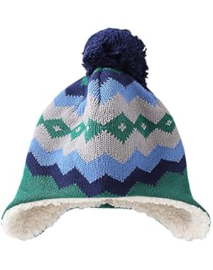 Knitted Beanie Cotton Winter Warm Baby Hat Boy Earflap