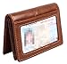 Easyoulife RFID Slim Wallet Men Thin Bifold Front Pocket Wallet Genuine Leather Card Holder (Brown)
