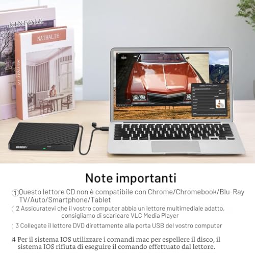 USB 3.0 & Type C External Drive Writer Reader CD/DVD Player -/+RW for Laptop, Laptop, Desktop, Macbook Air/Pro for Windows 11/10/8.1/7/XP/Vista/Linux/MacOS Black