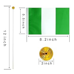 ZXvZYT Nigeria Flag Nigerian Desk Flag Small Mini