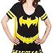 Bioworld,Dc Comics Batman Costume Licensed Graphic Juniors T-shirt w/ Cape, Black (Large)