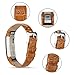 Vancle Fitbit Alta (HR) Band / Fitbit Alta HR 2017 Leather Wristband Adjustable Replacement Accessories Strap with Buckle for Fit bit Alta (Brown Bamboo Texture)