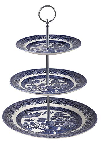 Churchill China Blue Willow Cake Stand 3 Tier (Cake Stand 10.2") - Thumbnail 4