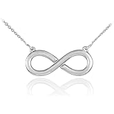 Claddagh Gold Polished Solid Sterling Silver Infinity Pendant Necklace