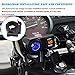 BlueFire Waterproof 5V/2.1A Dual USB Charger Socket Motorcycle Handlebar Clamp Power Adapter Charger USB Charging System with Cigarette Lighter Socket and Voltmeter for Phones/Tablets/GPS