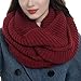 Dimore Women's Winter Knit Infinity Scarf Fashion Thick Warm Circle Loop Scarves (burgundy)