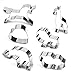 FASAKA Cookie Cutter Set for Kids - 6 Piece - Premium Animal ShapedCookie Cutter Set Stainless Steel Sandwich Cutter Set - Loin, Horseshoe, Elephant, Unicorn, Cloud and Heart