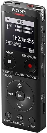Sony ICD-UX570 MP3 LPCM Voice Recorder 4GB Built-In USB OLED Screen Black