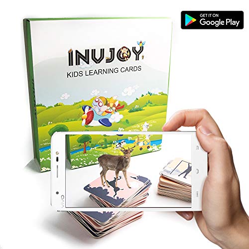 INVJOY AR - Augmented Reality Flash Cards for Kids - Land Animals ...