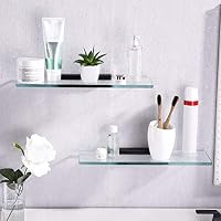 Kes Bathroom Glass Floating Shelf 13 8 Inch Tempered Glass Aluminum Wall Shelf Bracket Rustproof Vanity Shower Organizer Black Finish Bgs4200s35dg Bk Buy Online At Best Price In Uae Amazon Ae