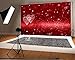 Laeacco 7x5FT Vinyl Backdrop Red Glitter Background Photography Red Hearts Space Love Theme Shiny Sparkling Bokeh Effect Backdrop Valentine's Day Blackboard Photo Backdrop Studio Prop