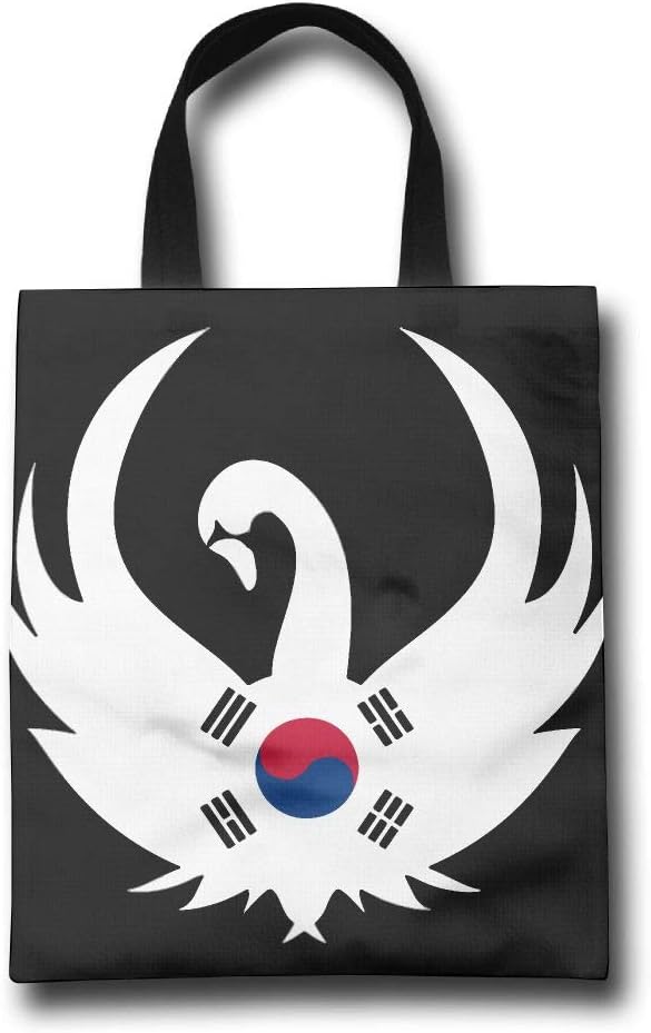 Lqzdqa South Korean Flag Fashion Reusable Shopping Bags Eco Friendly Durable Reticule
