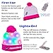 The Noodley LED Light UP Beanie Hat Pink/White Kids and Teens One Size Light Up Hat
