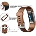 iGK for Fitbit Charge 2 Bands, Adjustable Replacement Bands with Metal Clasp for Fitbit Charge 2 Wristbands Classic Edition Coffee Small