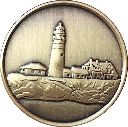RecoveryChip Fog Light Prayer Lighthouse Antique Bronze Medallion Chip