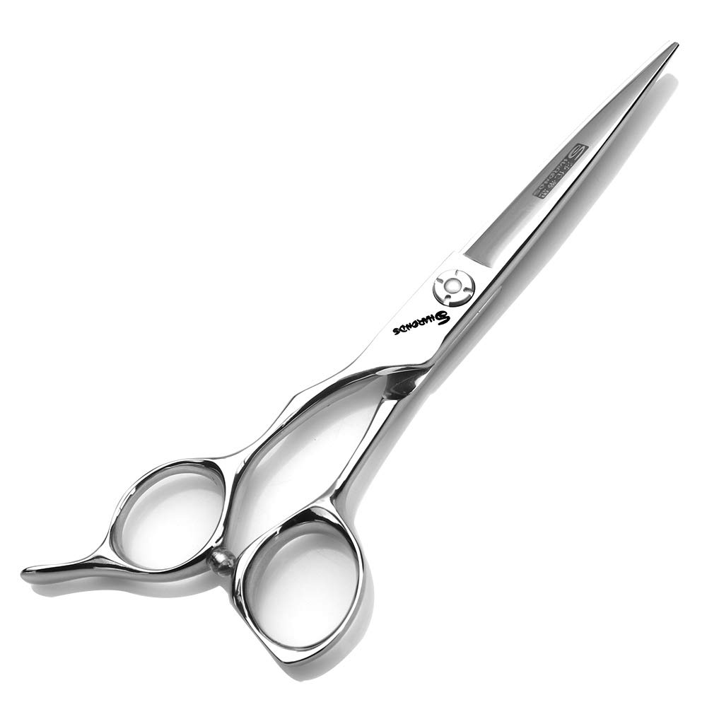 Sharonds 6" Hairdressing Scissors Left Hand Japan 440C Cutting Scissors thinning Scissors, Scissors Box Comb Adjuster (Cutting)