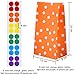Cooraby 60 Pieces Dot Paper Bags Party Paper Bags Grocery Bags Flat Bottom Bags with 96 Pieces Stickers for Party Supplies