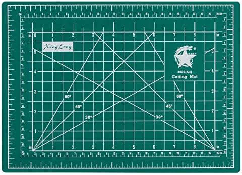 Self Healing A4 Cutting Mat,4inLoveMe Double Side inch and cm Double Measurement 8 1/2" x 12" Professional Non-Slip Cutting Mat Great for Scrapbooking, Quilting, Sewing and All Arts & Crafts Projects