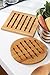 Bamboo Trivet - 2 Piece Set - Wood Trivets Set Eco Friendly Heat Resistant Pot Coasters Protects Counters, Tables